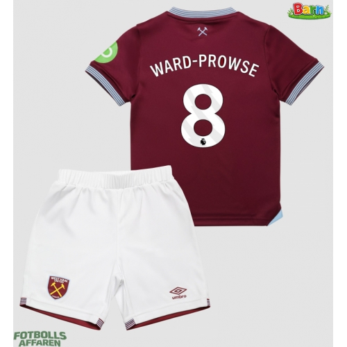 West Ham United James Ward-Prowse #8 Hemmaställ Barn 2025-26 Kortärmad (+ Korta byxor)